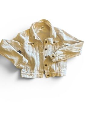 Forever 21 Cropped Corduroy Cream  Jacket Size Small